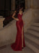 Sparkly Burgundy Sequin Strapless Mermaid Prom Dress, Evening Dress, PD28231284