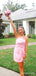 Elegant Pink Strapless Ruffles Short Homecoming Dress, HC382286