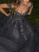 Sparkly Gray Off Shoulder Lace Applique A-line Prom Dress, Evening Dress, PD28231286