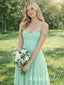 Elegant Green Chiffon Off the Shoulder A-line Long Prom Dress, Evening Dress, PD3823009