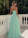 Elegant Mint Green Strapless Chiffon A-line Evening Dress, Prom Dress, PD28231236