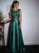 Elegant Pink Lace Appliques Bateau A-line Evening Dress, PD00021