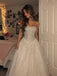 Sparkly Ivory Strapless A-line Tiered Tulle Prom Dress, Evening Dress, PD28231305