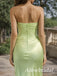 Elegant Lime Green Strapless Lace Corset Mermaid Long Prom Dress, Evening Dress, PD3823035