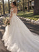 Gorgeous Floral Lace Long Sleeves A-line Wedding Dress, WD1109