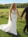 Sexy Lace Appliques V-Neck Mermaid Wedding Dress, WD3225