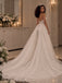 Gorgeous Ivory Beaded Strapless Side Slit Mermaid Wedding Dress, WD32235