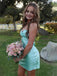 Elegant Mint Green Strapless Homecoming Dress, HC382324