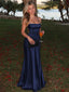 Elegant Navy Blue Square A-line Evening Party Dress, Prom Dress, PD28231269