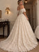 Gorgeous Off Shoulder Corset A-line Lace Wedding Dress, WD32250
