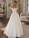 Elegant 3D Floral Off Shoulder A-line Wedding Dress, WD32234