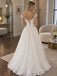 Elegant 3D Floral Off Shoulder A-line Wedding Dress, WD32234