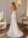 Elegant Off Shoulder Lace Mermaid Wedding Dress, WD3114
