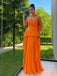 Gorgeous Orange Strapless Pleated A-line Evening Dress, Prom Dress, PD28231232