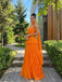 Gorgeous Orange Strapless Pleated A-line Evening Dress, Prom Dress, PD28231232