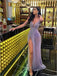 Sexy V-neck Sleeveless Side Slit Mermaid Floor Length Prom Dress, PD3679