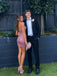 Sparkly Pink Beaded Strapless Short Mini Homecoming Dress, HC382317