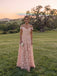 Elegant Pink Butterfly Off Shoulder A-Line Evening Dress, Wedding Guest Dress, PD00247