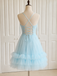 Elegant Pink Lace Beaded A-line Short Homecoming Dress, HC382320