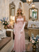 Simple Pink Satin Ruched A-line Prom Dress, Evening Dress, PD28231218