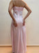 Simple Pink Satin Ruched A-line Prom Dress, Evening Dress, PD28231218