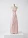 Simple Pink Satin Ruched A-line Prom Dress, Evening Dress, PD28231218
