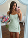 Sparkly Blue Sequins Strapless Ruched Short Homecoming Dress, HC382307
