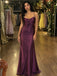 Vintage Plum Beaded Halter Mermaid  Prom Dress, Evening Dress, PD28231241