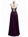 Vintage Purple Beaded Halter A-line Prom Dress, Evening Dress, PD3822998