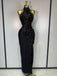 Stunning 3-D Floral Red Halter Mermaid Evening Dress with Slit, Prom Dress, PD28231230