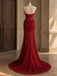 Sparkly Burgundy Sequin Strapless Mermaid Prom Dress, Evening Dress, PD28231284