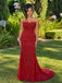 Sparkly Red Strapless Beaded Mermaid Prom Dress, Evening Dress, PD28231260
