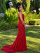 Sparkly Red Strapless Beaded Mermaid Prom Dress, Evening Dress, PD28231260