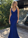 Elegant Royal Blue V-neck Evening Dress, Prom Dress, PD28231256