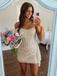 Sparkly Blue Sequins Strapless Ruched Short Homecoming Dress, HC382307