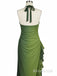 Vintage Green Halter Ruffled Tulle Prom Dress, Evening Dress, PD3822993
