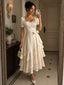 Elegant Ivory Sweetheart Ruffles A-line Evening Dress, PD28231233