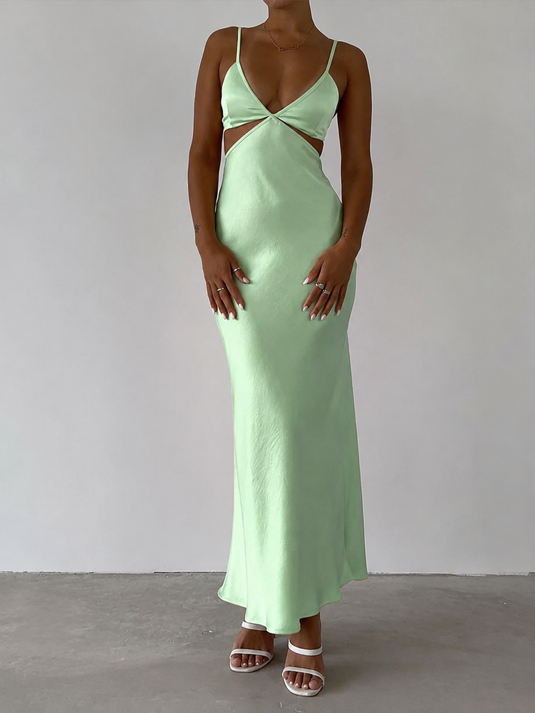 Stylish Peach Pink Cut Out Backless Summer Evening Dress, Prom Dress, PD382168