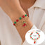 Christmas Festival Double-Layer Bracelet - Cute Wreath/Tree/Snowman/Bow Charms, Trendy Gold Chain & Beads Design for Holiday Look
