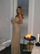 Sparkly Champagne Gold Strapless Mermaid Prom Dress, Evening Dress, PD382061