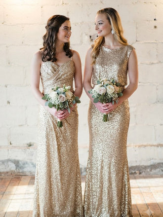 gold sparkly bridesmaid dresses Rose Sequins Lace One Shoulder BD096 US18 / Custom Color = _inches.5 Mismatched Gold Sequin One Shoulder