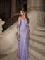 Sparkly Purple Tulle Strapless Maxi Evening Dress, Prom Dress, PD28231281