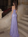 Sparkly Purple Tulle Strapless Maxi Evening Dress, Prom Dress, PD28231281