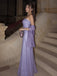 Sparkly Purple Tulle Strapless Maxi Evening Dress, Prom Dress, PD28231281