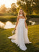 Vintage Ivory Pleated Strapless A-line Wedding Dress, PD37667