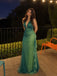 Vintage Green Halter Ruffled Tulle Prom Dress, Evening Dress, PD3822993