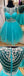 Short blue rhinestones sparkly Boho Vintage casual homecoming prom dress,BD0003