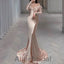 Elegant V-neck Off shoulder Mermaid Long Prom Dress, PD3569
