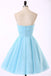 Cheap Chiffon Light Blue Cute homecoming prom dresses, CM0018