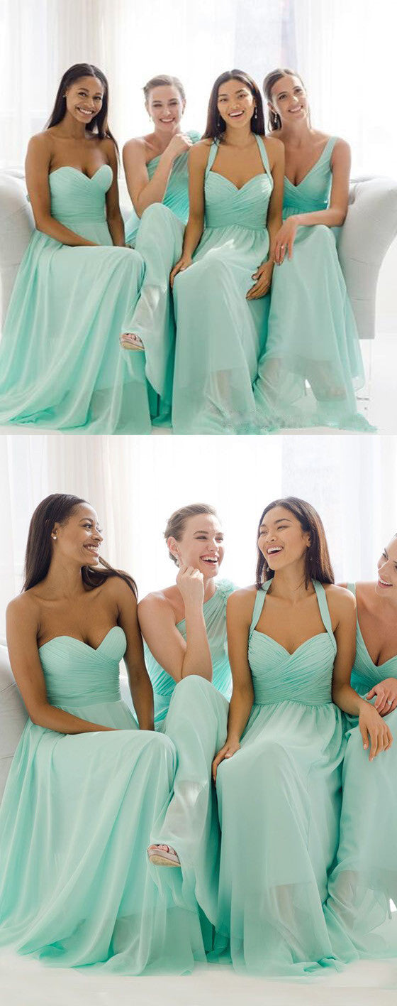 Mismatched Mint Chiffon Different Styles Junior Simple A Line Formal F AlineBridal Mismatched Mint Chiffon Different Styles Junior Simple A Line Formal F AlineBridal